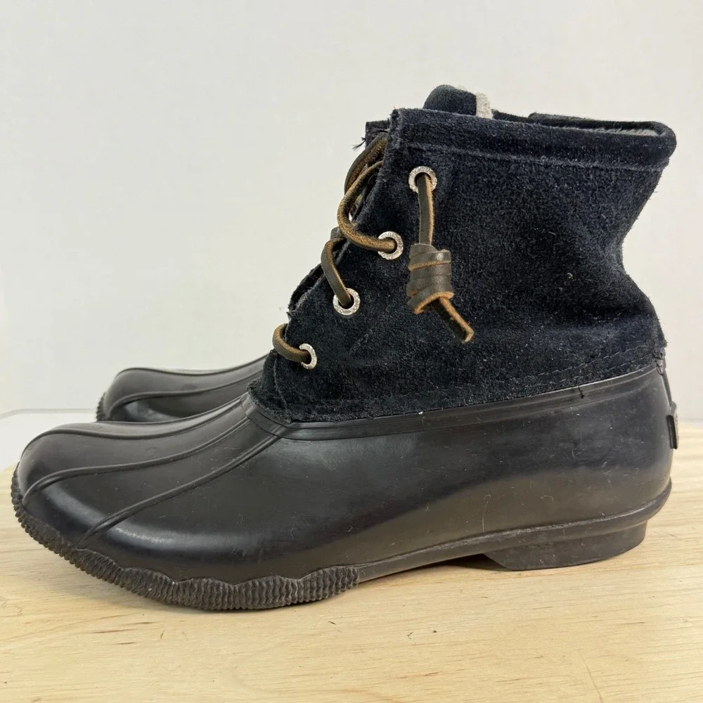 SPERRY Women's Shoes Top-Sider Saltwater Duck Boots Waterproof Outdoor Size 7